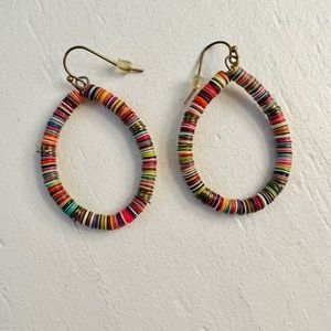 Beautiful rainbow colored earrings. Medium size and lightweight.